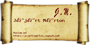 Jójárt Márton névjegykártya